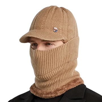 Gebreide Wintermuts - Sjaal en Muts in 1 met Oorwarmers voor Extra Warmte
